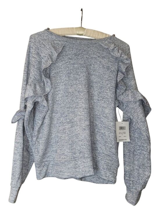 89th & Madison Tops - NWT 89th & Madison Gray Sweatshirt With Ruffle Cozy S